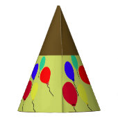 黄色いのまわりにのパーソナライズな誕生日の帽子 パーティーハット (裏面)