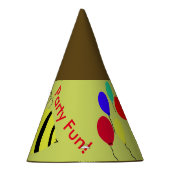 黄色いのまわりにの気球の誕生日の帽子 パーティーハット (右)