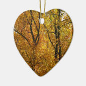 黄色いの枝が明るい秋カラフル セラミックオーナメント (左)