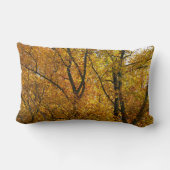 黄色いの枝が明るい秋カラフル ランバークッション (裏面)