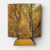 黄色いの枝が明るい秋カラフル 缶クーラー (正面)