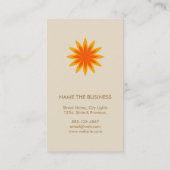 黄色いはすの花のロゴのヨガの治療の健康 名刺 (裏面)