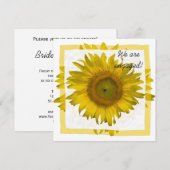 黄色いひまわりのエンゲージメントパーティー 招待状 (正面/裏面)