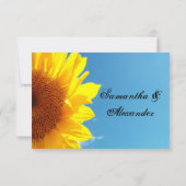黄色いひまわりの夏の青い空 出欠カード (裏面)