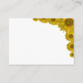 黄色いひまわりの縁結びの出欠返信カード エンクロージャーカード (裏面)