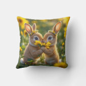 黄色いひまわりの香りがするバンニー クッション (裏面)