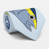 黄色いひれのマグロの首のタイ ネクタイ (ロール)