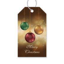 黄色いぼかし背景のカラフルなクリスマスボール