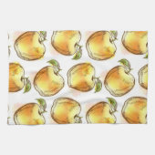 黄色いりんごが付いているパターン キッチンタオル (横)