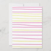 『黄色いわたしたちのリトルサンシャインファーストバースデーパーティー』 招待状 (裏面)