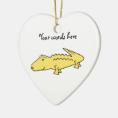 黄色いわに セラミックオーナメント (左)