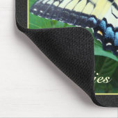 黄色いアゲハチョウの蝶マウスパッド マウスパッド (コーナー)