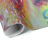 黄色いアザミに赤い蝶、青空のフローラ ラッピングペーパー (ロールコーナー)