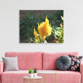 黄色いアスティルベの花 キャンバスプリント (インサイチュ (リビング))