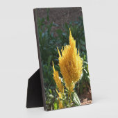 黄色いアスティルベの花 フォトプラーク (側面)