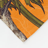 黄色いアネモネ園のレンチ フリースブランケット (角)