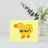 黄色いアヒルのにせ医者のTシャツおよびギフト ポストカード (スタンド正面)