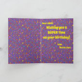 黄色いアヒルの挨拶状 カード (内部)