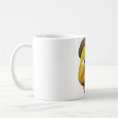 黄色いアヒルの顔の顔 コーヒーマグカップ (左)