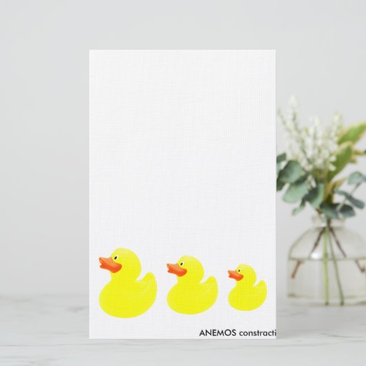 黄色いアヒル 便箋 (スタンド正面)