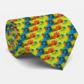 黄色いアフロオレンジゲーター ネクタイ (ロール)