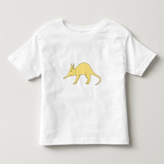 黄色いアリクイ。 かわいい漫画動物 トドラーTシャツ (正面)