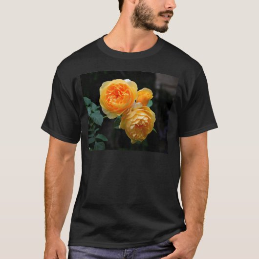 黄色いイングリッシュローズ Tシャツ (正面)