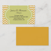 黄色いエレガントシボモダンロン 名刺 (正面/裏面)