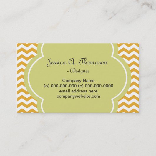 黄色いエレガントシボモダンロン 名刺 (正面)