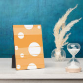 黄色いオレンジストライプ色のドットとドット フォトプラーク (側面)