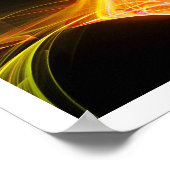 黄色いオレンジ色に渦巻く ポスター (角)