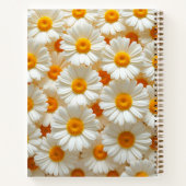 黄色いオレンジ色の花のノートでいっぱいの ノートブック (裏面)