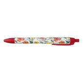 黄色いオレンジ色の花 黒ボールペン (ボトム)