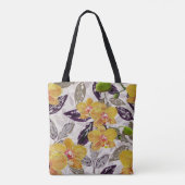 黄色いオレンジ色の蘭。 トートバッグ (裏面)