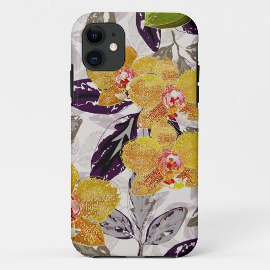 黄色いオレンジ色の蘭。 Case-Mate iPhoneケース (裏面)