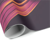 黄色いオレンジ色の黒いカラスのスケッチ ラッピングペーパー (ロールコーナー)