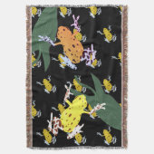 黄色いカエル スローブランケット (正面縦)