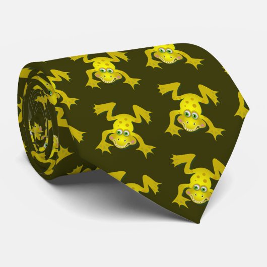 黄色いカエル ネクタイ (ロール)