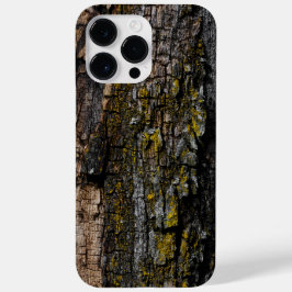 黄色いカッコいい地衣類を持つ茶色の苔むした木の樹皮 Case-Mate iPhone 14 PRO MAXケース