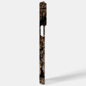 黄色いカッコいい地衣類を持つ茶色の苔むした木の樹皮 Case-Mate iPhoneケース (裏面 / 右)