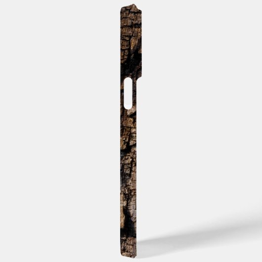 黄色いカッコいい地衣類を持つ茶色の苔むした木の樹皮 Case-Mate iPhoneケース (裏面 / 右)