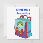 黄色いカメの卒業お知らせ 招待状 (裏面)