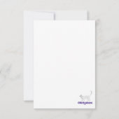 黄色いカラフル水仙の花は緑 サンキューカード (裏面)