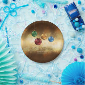 黄色いカラフル《写真》ぼけ味にクリスマスのボーブルズ ペーパープレート (パーティー)