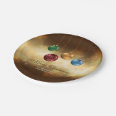 黄色いカラフル《写真》ぼけ味にクリスマスのボーブルズ ペーパープレート (アングル)