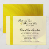 黄色いカラユリの花 招待状 (正面/裏面)
