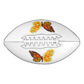 黄色いカリフォルニアポピーの花蝶 アメリカンフットボール (正面)