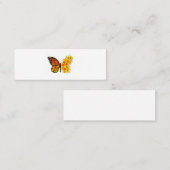 黄色いカリフォルニアポピーの花蝶 スキニー名刺 (正面/裏面)