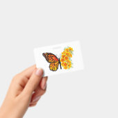 黄色いカリフォルニアポピーの花蝶 バッジ (手持ち)