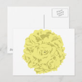 黄色いカーネーションの花 ポストカード (正面/裏面)